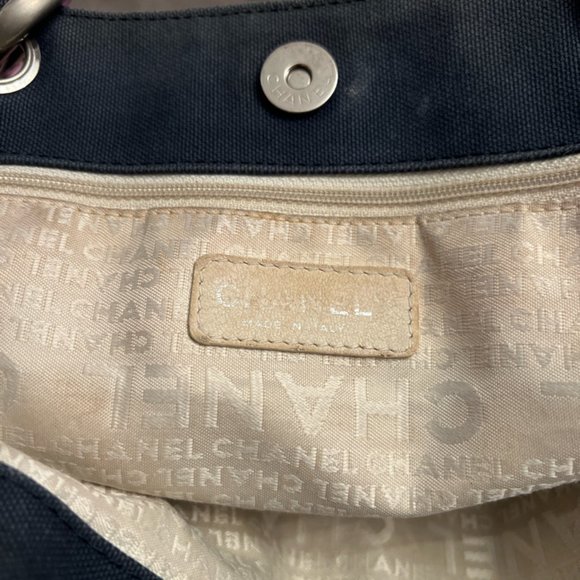 Chanel No. 5 Cruise Line Heavy Blue-Grey Canvas Super Good Condition - Picture 11 of 11